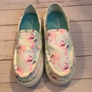Sperry Salty Tie-Dye Slip On 
Hippie 70’s Fun Cool